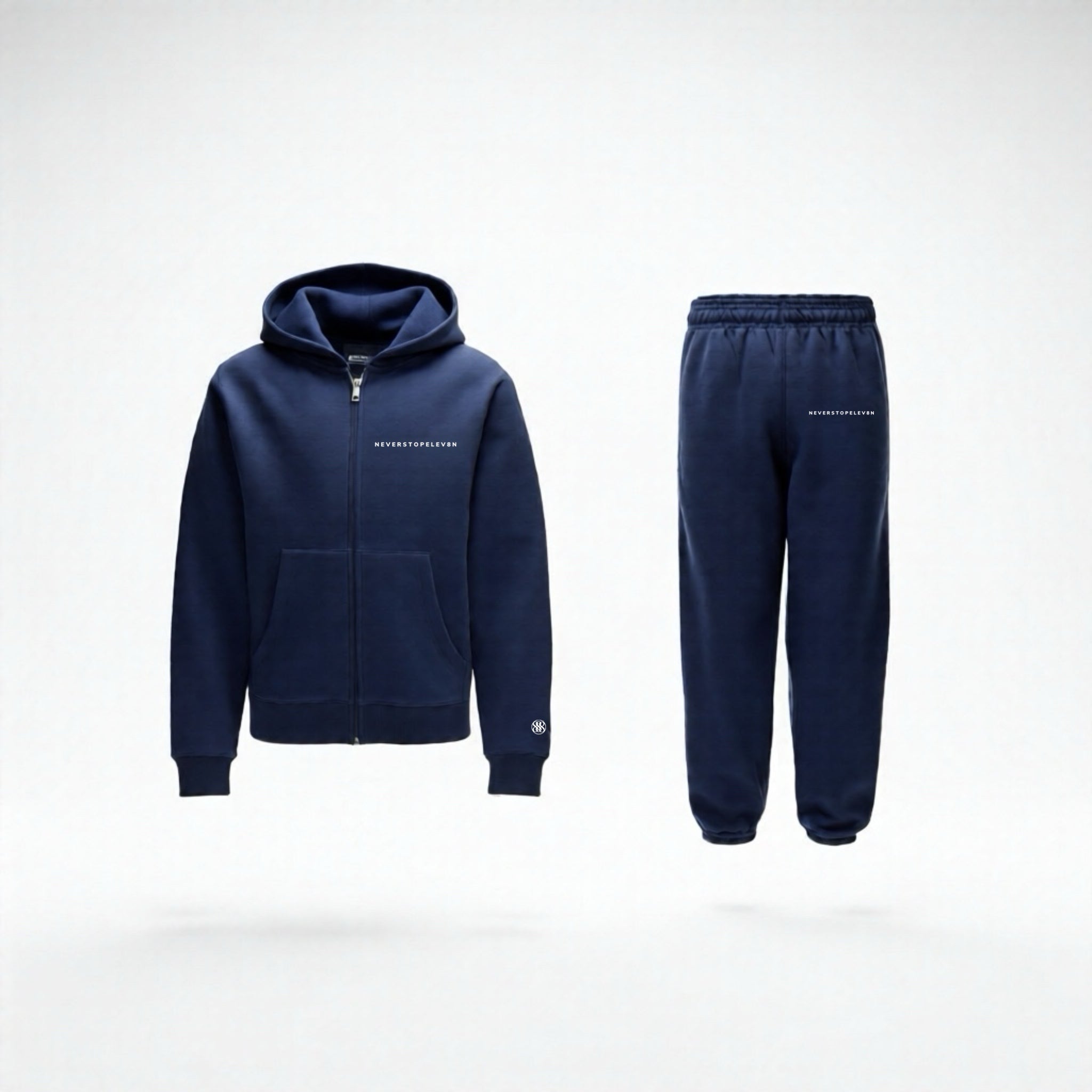 NAVY BLUE ZIP UP SWEATSUIT