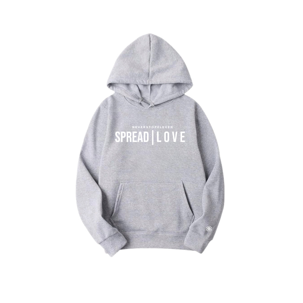 GREY SPREAD| LO V E HOODIE