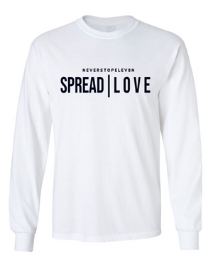 White Long Sleeve “SPREAD | L O V E”  Tshirt