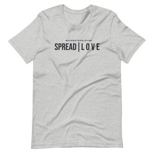 Short Sleeve “Spread Love” T-Shirt “Light Gray / Black”