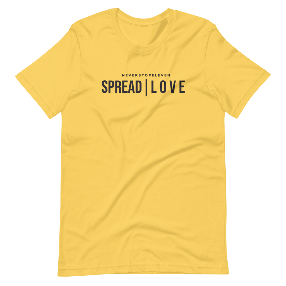 Short Sleeve “Spread Love” T-Shirt “Yellow / Black”