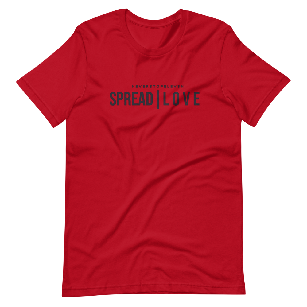 Short Sleeve “Spread Love” T-Shirt “Red / Black”