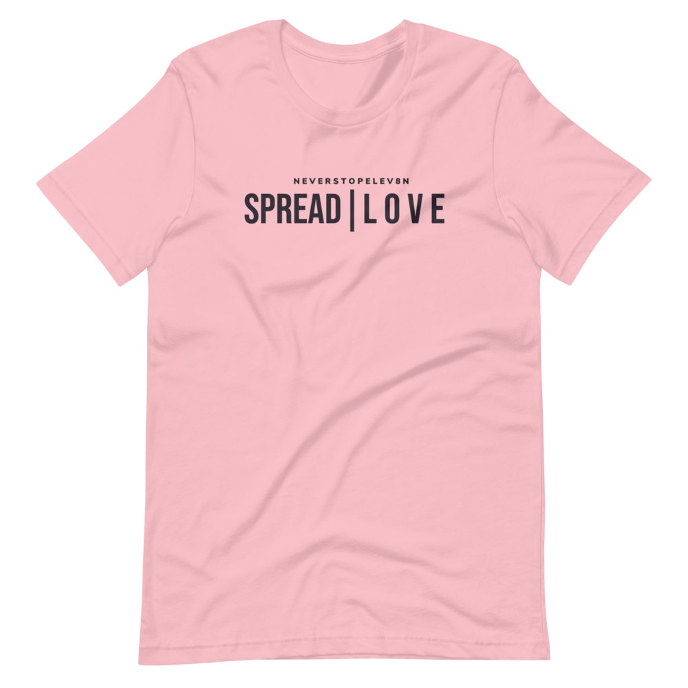 Short Sleeve “Spread Love” T-Shirt “Pink / Black”