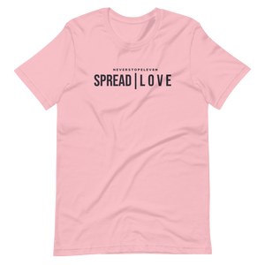 Short Sleeve “Spread Love” T-Shirt “Pink / Black”