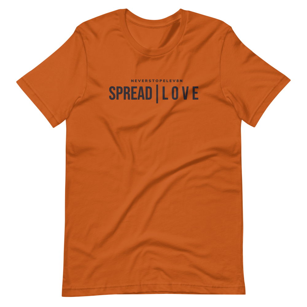 Short Sleeve “Spread Love” T-Shirt “Autumn / Black”