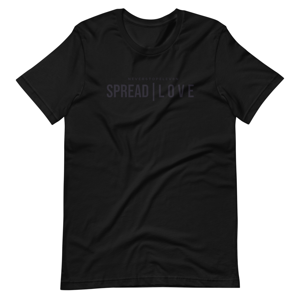 Short Sleeve “Spread Love” T-Shirt “Black / Black”