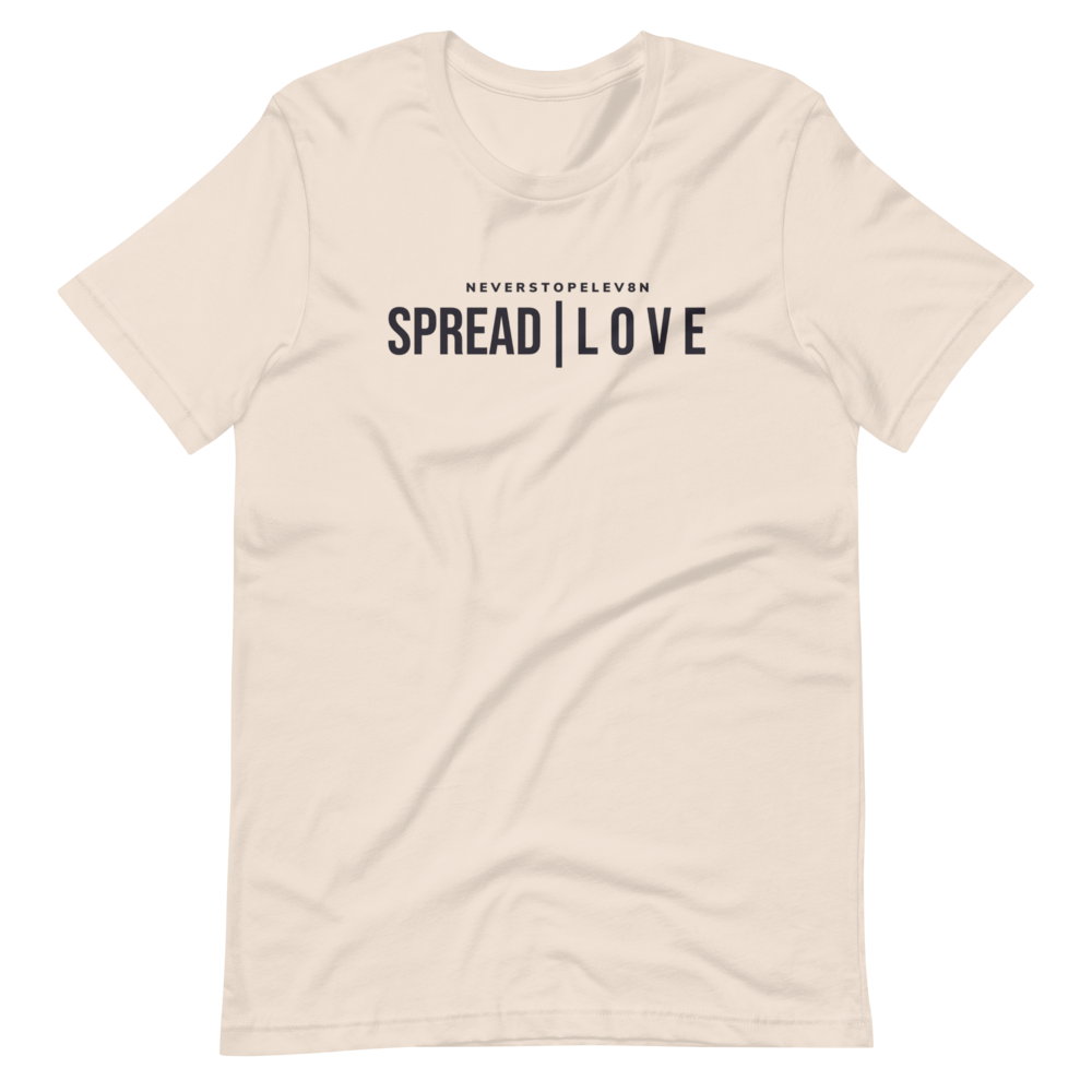 Short Sleeve “Spread Love” T-Shirt “Cream / Black”