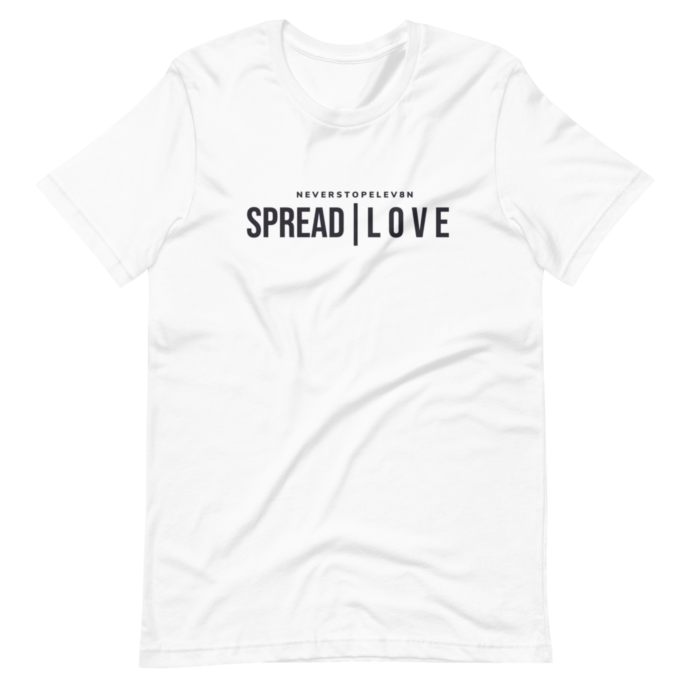 Short Sleeve “Spread Love” T-Shirt “White / Black”