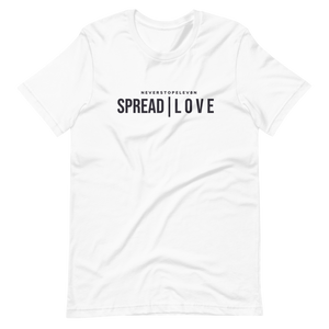 Short Sleeve “Spread Love” T-Shirt “White / Black”